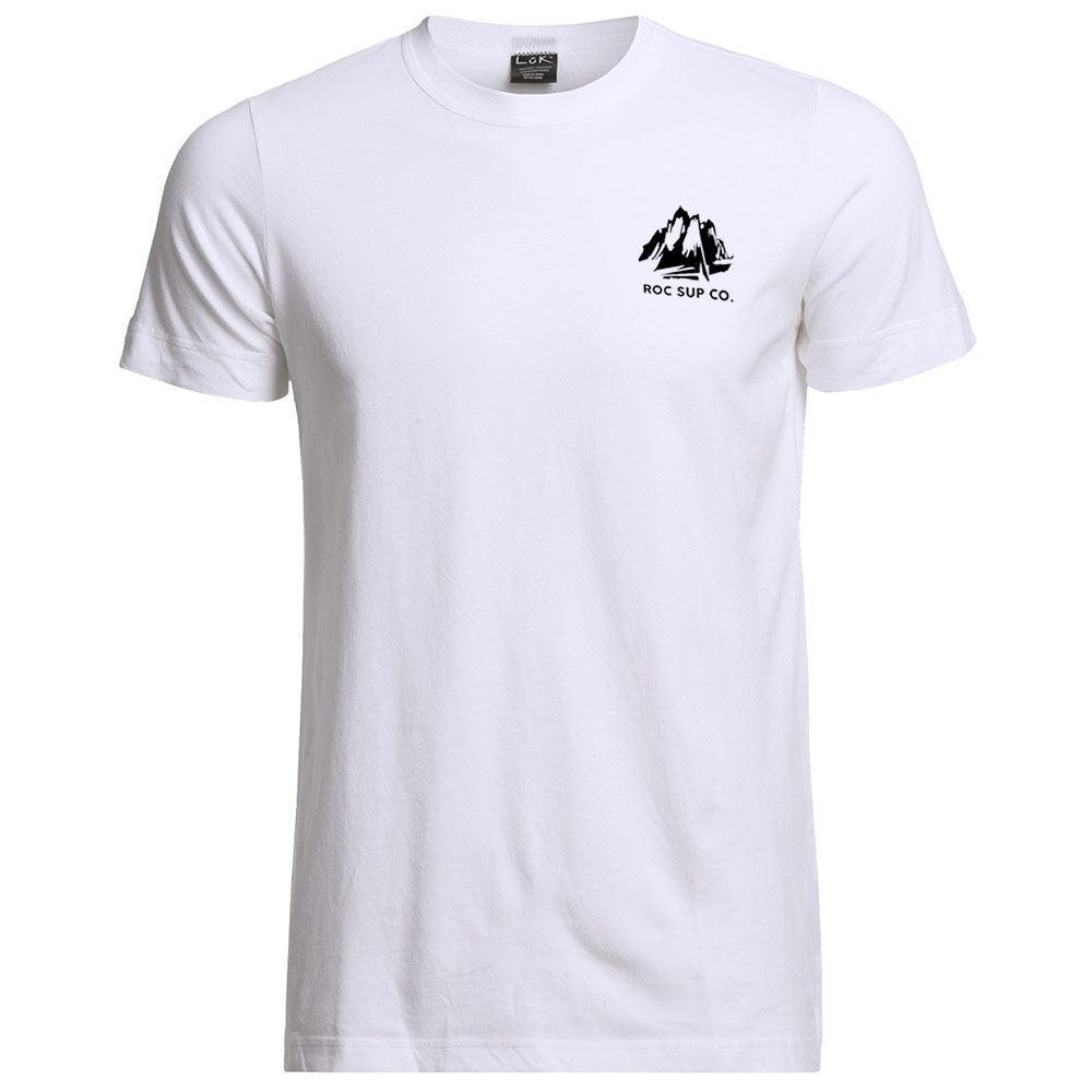 kat Isolere disk Men's Logo T-Shirt - White – ROC Paddleboards