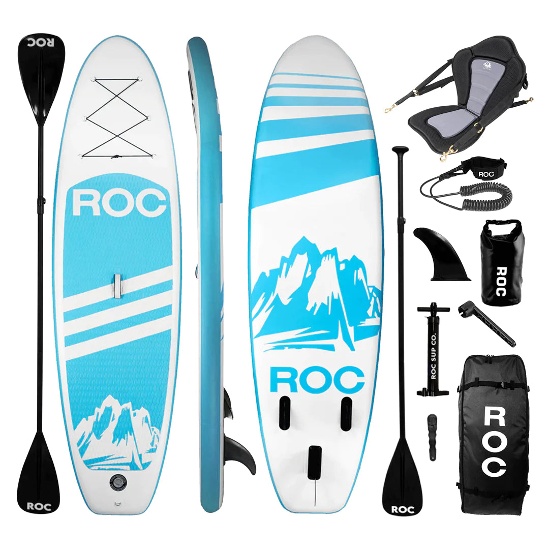 Roc Inflatable Stand Up Paddle Board with Premium sup Accessories