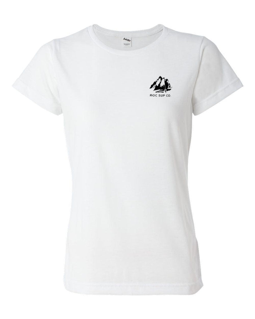 Women's Logo T-Shirt - White - ROC Paddleboards